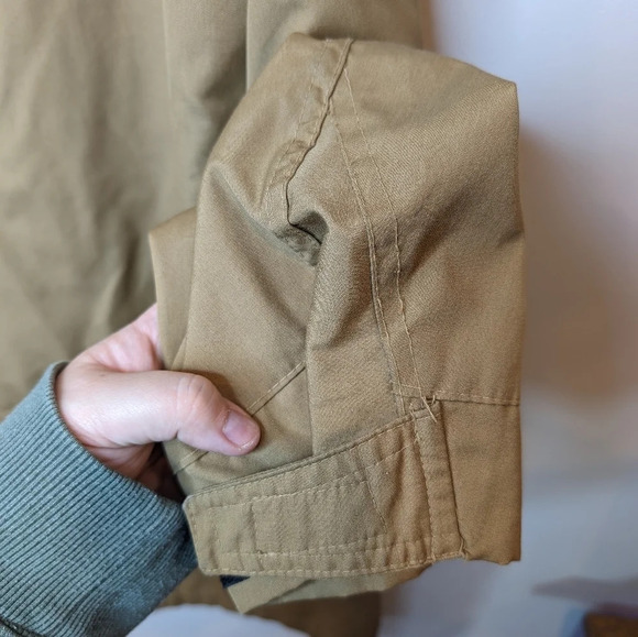 Vintage Gale-Sobel Big & Tall Camel Tan Brown Zip Up Cargo Jacket XL/2XL - Picture 13 of 14